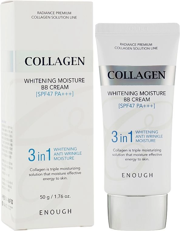 BB-крем з морським колагеном - Enough Collagen 3 in1 Whitening Moisture BB Cream SPF47 PA+++, 50 гр - фото N1