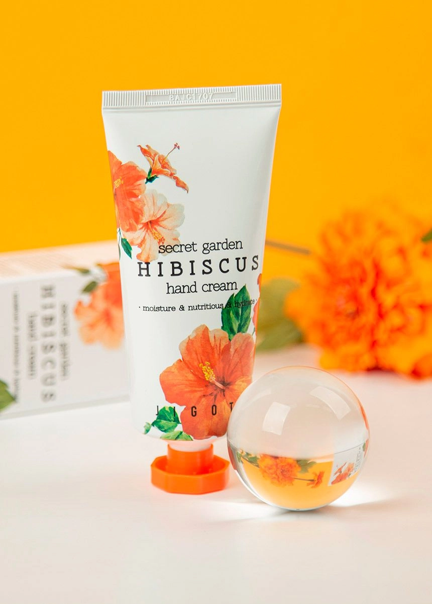 Крем для рук с гибискусом - Jigott Secret Garden Hibiscus Hand Cream, 100 мл - фото N2