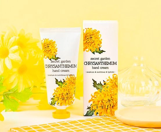 Крем для рук с хризантемой - Jigott Secret Garden Chrysanthemum Hand Cream, 100 мл - фото N3