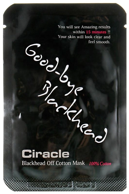 Маска-салфетка для удаления черных точек, для носа - Ciracle Blackhead Off Cotton Mask, 1 шт - фото N1