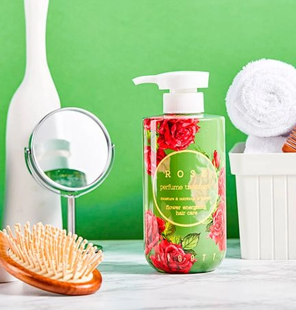 Парфюмированный бальзам для волос с розой - Jigott Rose Perfume Treatment, 500 мл - фото N3