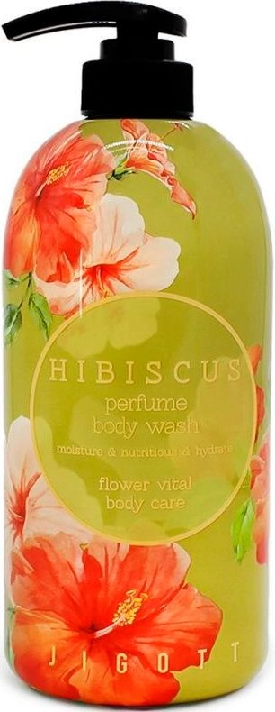 Парфюмированный гель для душа с гибискусом - Jigott Hibiscus Perfume Body Wash, 750 мл - фото N1