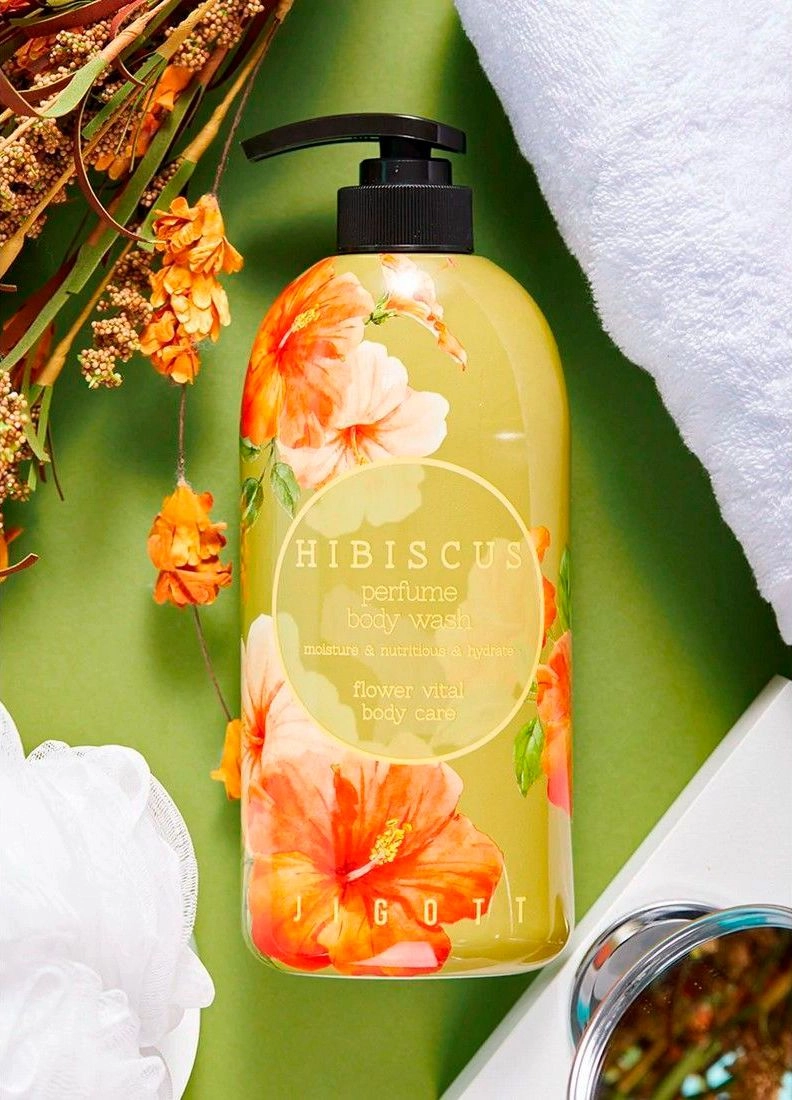 Парфумований гель для душу з гібіскусом - Jigott Hibiscus Perfume Body Wash, 750 мл - фото N2