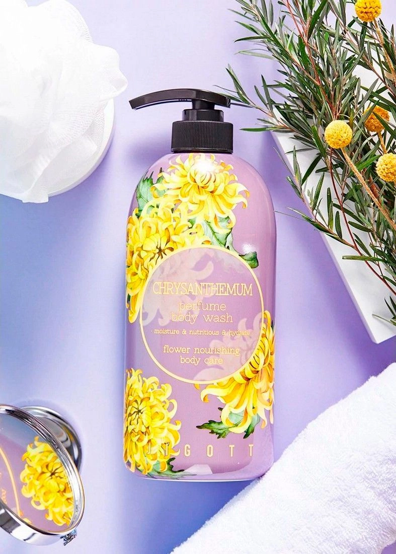 Парфумований гель для душу з хризантемою - Jigott Chrysanthemum Perfume Body Wash, 750 мл - фото N2