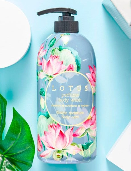 Парфумований гель для душу з лотосом - Jigott Lotus Perfume Body Wash, 750 мл - фото N2