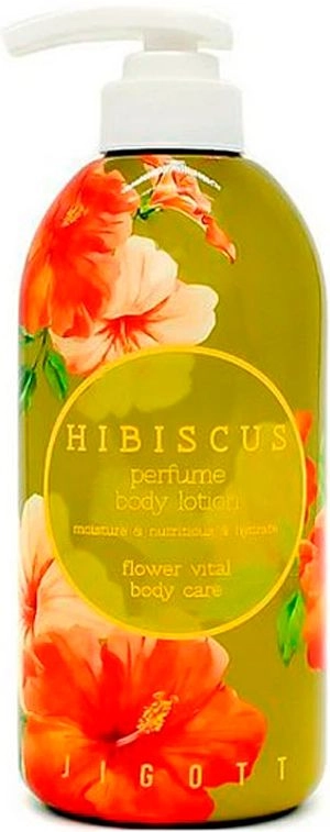 Парфюмированный лосьон для тела с гибискусом - Jigott Hibiscus Perfume Body Lotion, 500 мл - фото N1