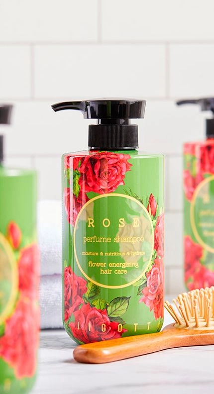 Парфюмированный шампунь для волос с розой - Jigott Rose Perfume Shampoo, 500 мл - фото N4