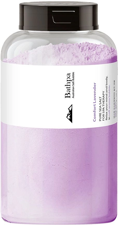 Пенящаяся соль для ванны "Комфортная Лаванда" - BATHPA Australian Salt Bubble - Comfort Lavender, 500 г - фото N1