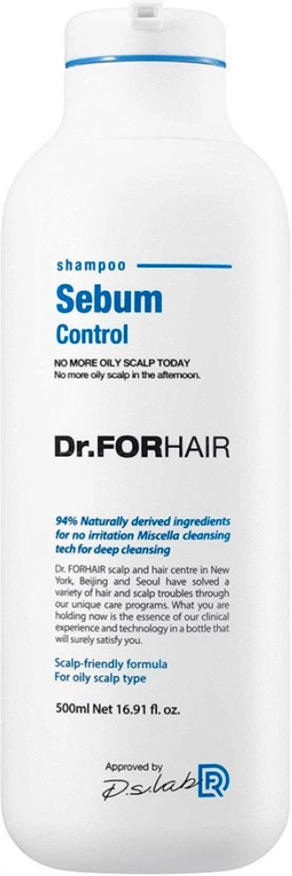 Себорегулюючий шампунь для жирної шкіри голови - Dr. ForHair Sebum Control Shampoo, 500 мл - фото N1