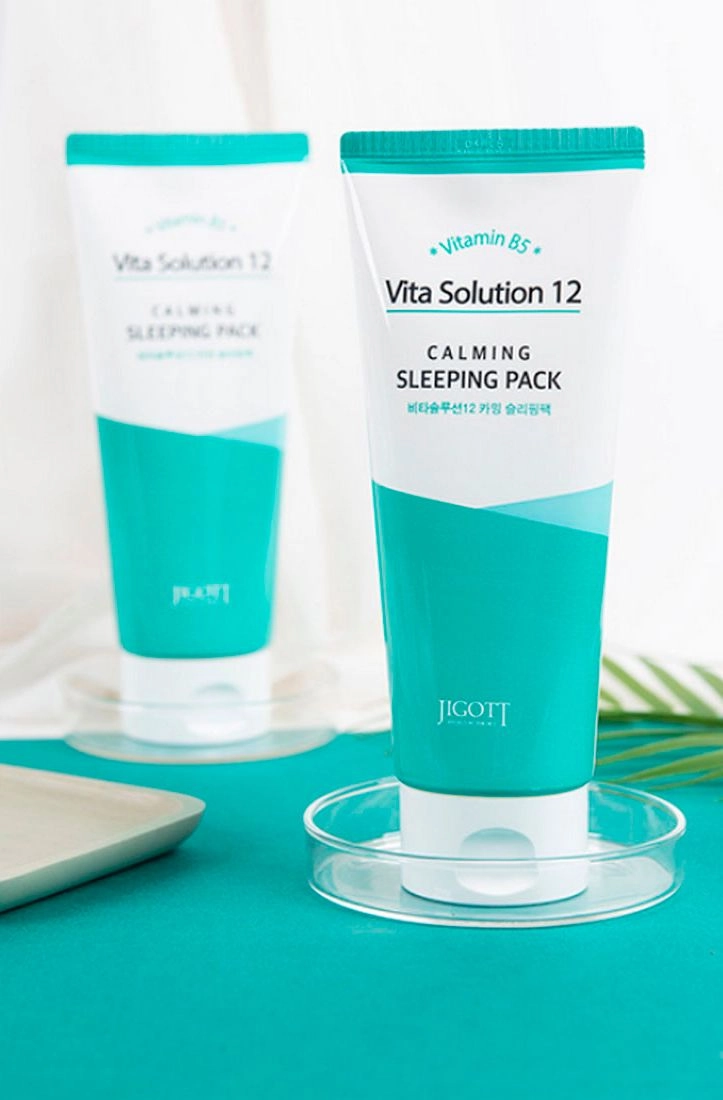 Заспокійлива нічна маска для обличчя - Jigott Vita Solution 12 Calming Sleeping Pack, 180 мл - фото N3