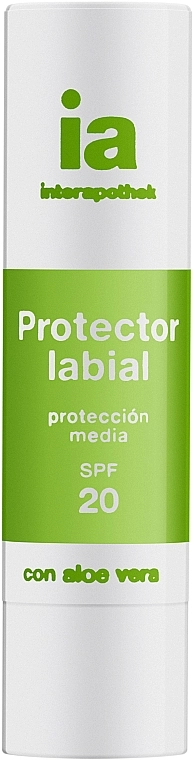 Бальзам-стік для губ з SPF 20 та екстрактом Алое Вера Protector Labial, 4г - Interapothek Protector Labial - фото N1