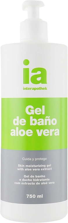 Освіжаючий гель для душу з екстрактом алое вера з дозатором - Interapothek Gel De Bano Aloe Vera, 750 мл - фото N1