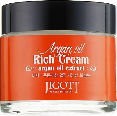 Насичений крем для обличчя з аргановою олією 70 мл - Jigott Argan Oil Rich Cream - фото N1