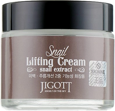 Подтягивающий крем с экстрактом слизи улитки - Jigott Snail Lifting Cream, 70 мл - фото N1