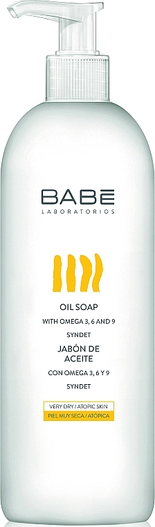 Жидкое мыло для душа на основе масел без щелочи и воды - BABE Laboratorios Oil Soap, 500 мл - фото N1