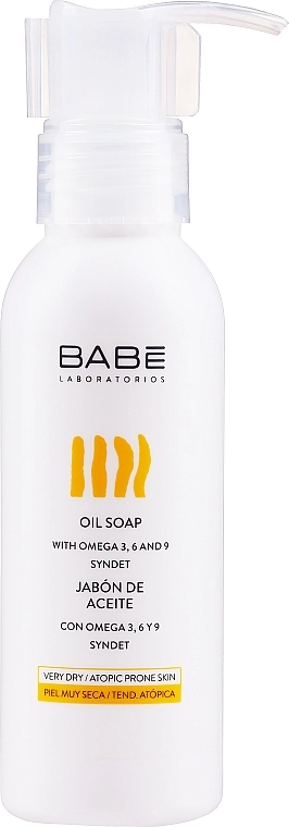Жидкое мыло для душа на основе масел без щелочи и воды - BABE Laboratorios Oil Soap, travel size, 100 мл - фото N1