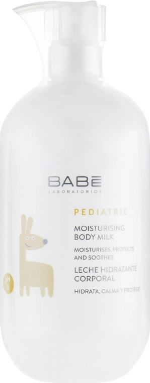 Дитяче зволожуюче молочко для тіла - BABE Laboratorios PEDIATRIC Moisturising Body Milk, 500 мл - фото N1