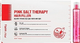 Укрепляющий филлер для волос с розовой солью - FarmStay FarmStay Dermacube Pink Salt Therapy Hair Filler, 13 мл - фото N2