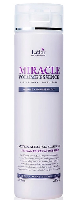 Зволожуюча есенція для фіксації та об'єму волосся - La'dor Miracle Volume Essence, 250 мл - фото N1