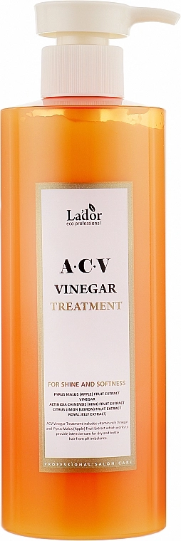 Маска для волос с яблочным уксусом для жирной кожи головы - La'dor ACV Vinegar Treatment, 430 мл - фото N1