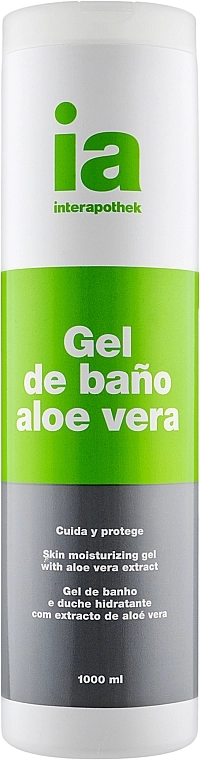 Interapothek Освіжаючий гель для душу з екстрактом алое вера Gel De Bano Aloe Vera, 1000мл - фото N1