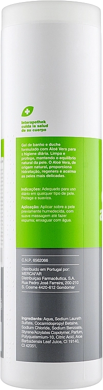 Interapothek Освіжаючий гель для душу з екстрактом алое вера Gel De Bano Aloe Vera, 1000мл - фото N2