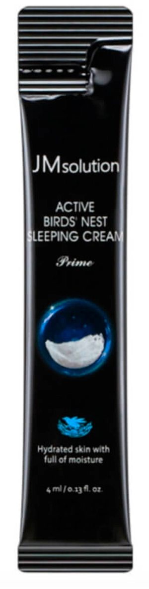 Нічний крем з екстрактом гнізда ластівки - JMsolution Active Bird's Nest Sleeping Cream, пробник, 4 мл - фото N1