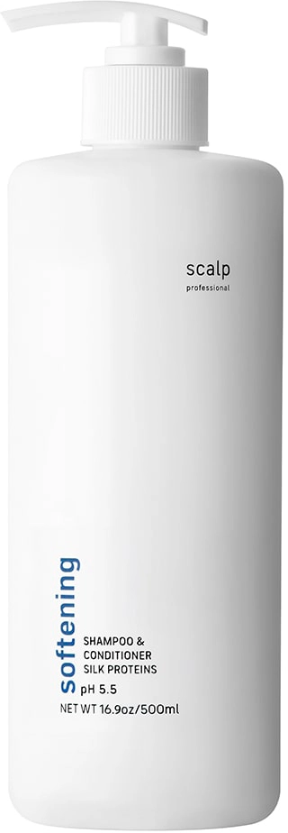 Пом'якшуючий шампунь-кондиціонер з протеїнами шовку - Scalp Professional Softening Shampoo & Conditioner Silk Proteins, 500 мл - фото N1