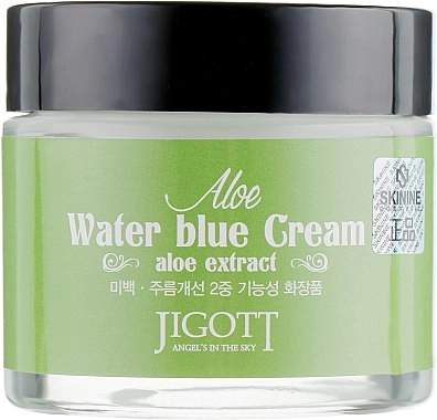 Успокаивающий крем с экстрактом алоэ - Jigott Aloe Water Blue Cream, 70 мл - фото N1