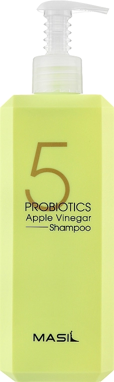 Мягкий безсульфатный шампунь с яблочным уксусом и пробиотиками для чувствительной кожи головы - Masil 5 Probiotics Apple Vinegar Shampoo, 500 мл - фото N1
