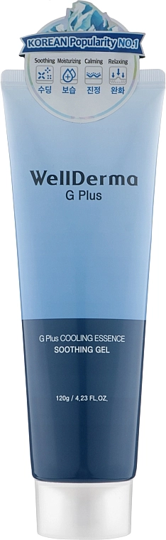 Мультифункціональний гель для обличчя і тіла - WellDerma G Plus Cooling Essence Soothing Gel, 120 г - фото N1