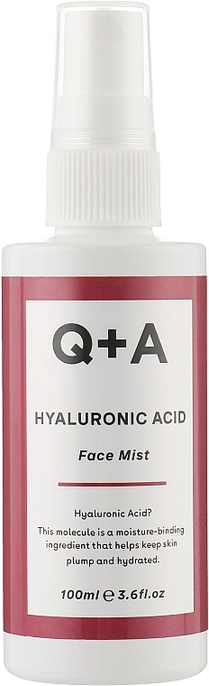 Спрей для обличчя з гіалуроновою кислотою - Q+A Hyaluronic Acid Face Mist, 100 мл - фото N1