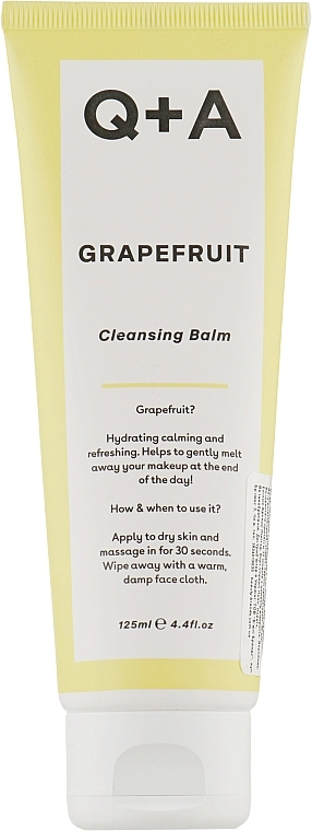 Очищуючий бальзам для обличчя з грейпфрутом - Q+A Grapefruit Cleanser, 125 мл - фото N1