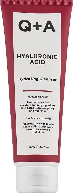 Зволожуючий гель для вмивання з гіалуроновою кислотою - Q+A Hyaluronic Acid Hydrating Cleanser, 125 мл - фото N1