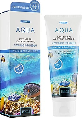 Пінка для вмивання Колаген - Jigott Natural Aqua Foam Cleansing, 180 мл - фото N1