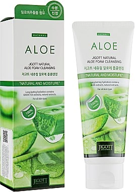 Пінка для вмивання з екстрактом алое вера - Jigott Natural Aloe Foam Cleansing, 180 мл - фото N1