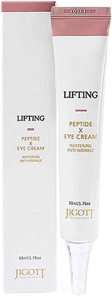 Омолоджуючий ліфтинг крем для повік із пептидами - Jigott Lifting Peptide Eye Cream, 50 мл - фото N1