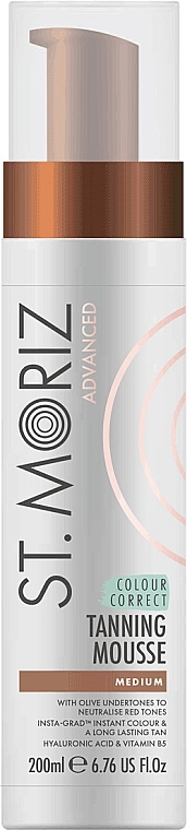 Мус для корекції автозасмаги - St. Moriz Advanced Colour Correcting Tanning Mousse Medium,, середній відтінок - фото N1