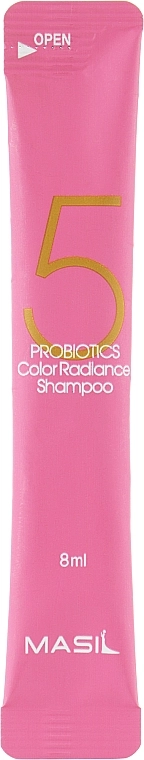 Шампунь для защиты цвета окрашенных волос с пробиотиками - Masil 5 Probiotics Color Radiance Shampoo, 8 мл - фото N1