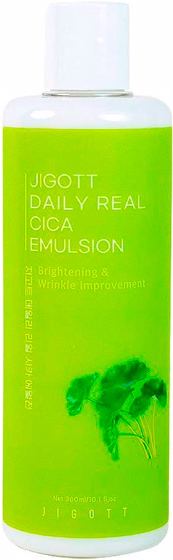 Заспокійлива емульсія з азіатською центелою - Jigott Daily Real Cica Emulsion, 300 мл - фото N1