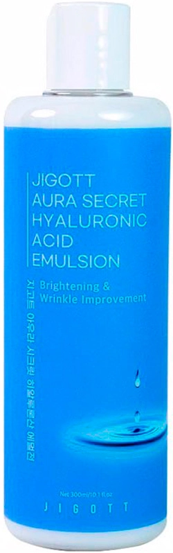 Зволожуюча емульсія з гіалуроновою кислотою - Jigott Aura Secret Hyaluronic Acid Emulsion, 300 мл - фото N1