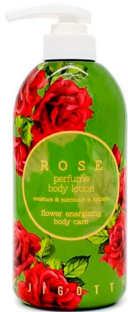 Парфюмированный лосьон для тела с розой - Jigott Rose Perfume Body Lotion, 500 мл - фото N1