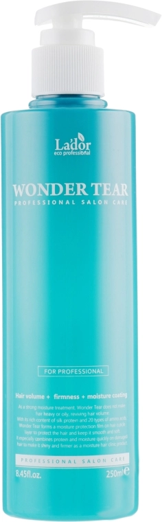 Увлажняющая маска-бальзам для придания объема и блеска тусклым волос - La'dor Wonder Tear, 250 мл - фото N1