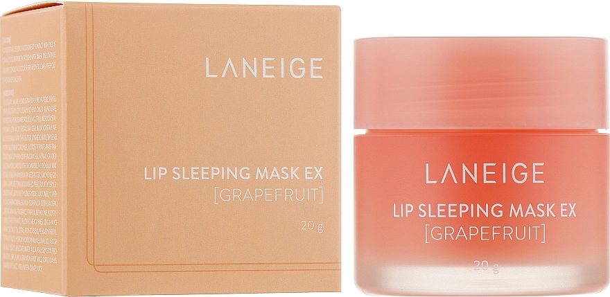 Ночная маска для губ с экстрактом грейпфрута - Laneige Lp Sleeping Mask EX Grapefruit, 20 г - фото N2