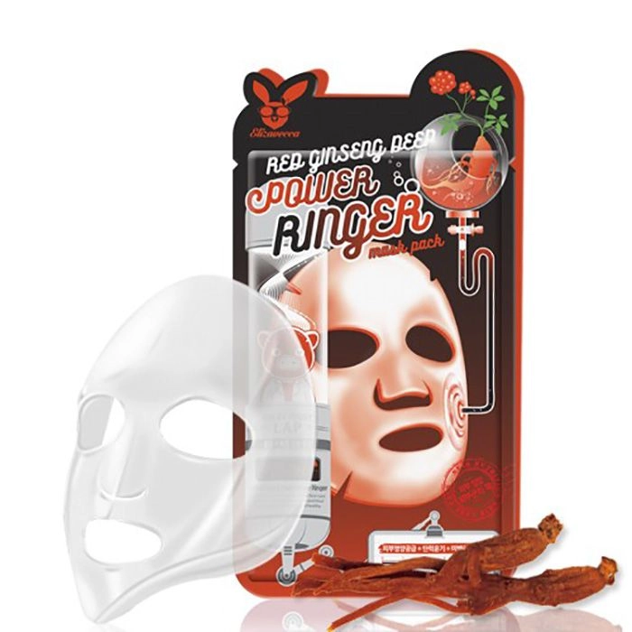 Маска омолоджуюча з женьшенем - Elizavecca Red Ginseng Deep Power Ringer Mask, 1 шт - фото N12