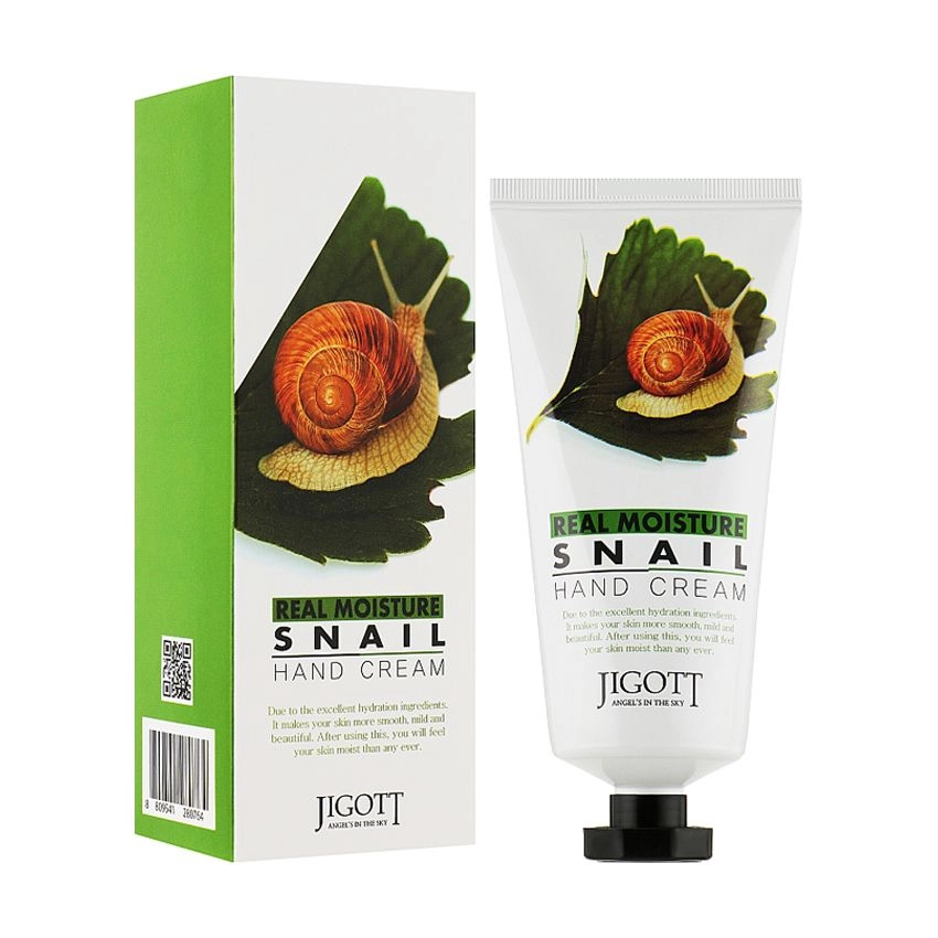 Крем для рук з екстрактом слизу равлика - Jigott Real Moisture Snail Hand Cream, 100 мл - фото N3