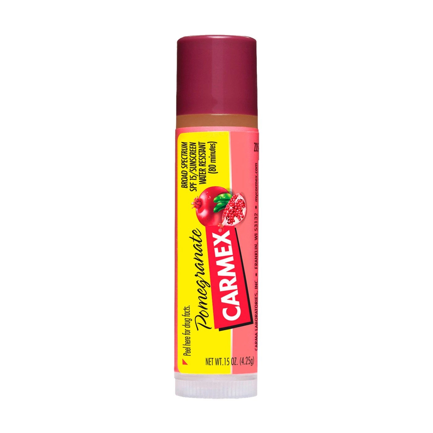 Бальзам для губ "Гранат" SPF15 - Carmex Pomegranate Lip Balm, стік, 4,25 г - фото N4