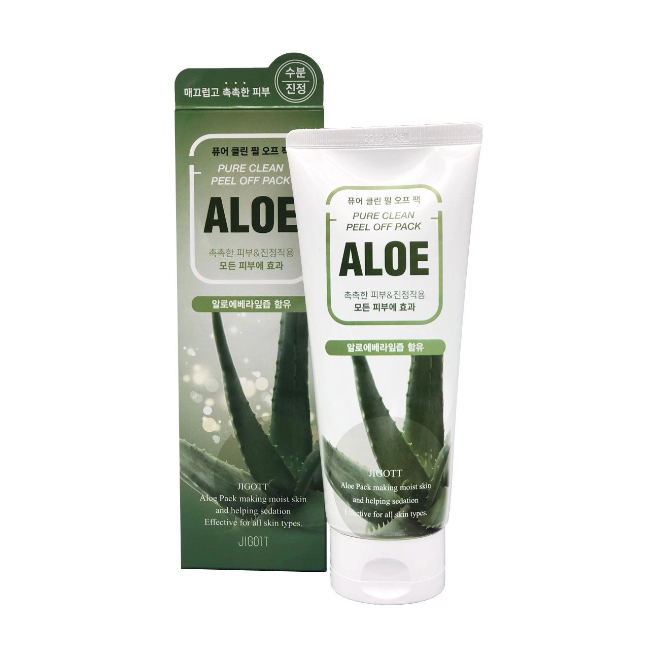 Маска-плівка для обличчя з екстрактом алое вера - Jigott Aloe Pure Clean Peel Off Pack, 180 мл - фото N3