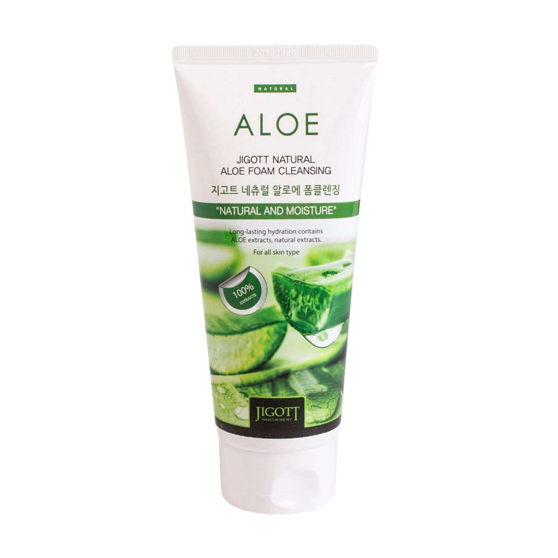 Пінка для вмивання з екстрактом алое вера - Jigott Natural Aloe Foam Cleansing, 180 мл - фото N3