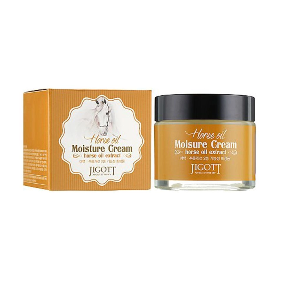 Зволожуючий крем з кінським маслом 70 мл - Jigott Horse Oil Moisture Cream, 70 мл - фото N3